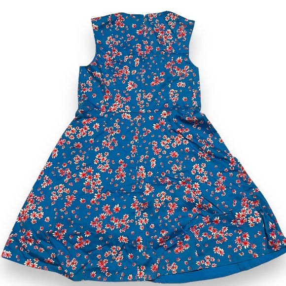 Draper James Blue Floral Dress Size 12 ASO Ginger Zee Good Morning America Celeb - Picture 6 of 10